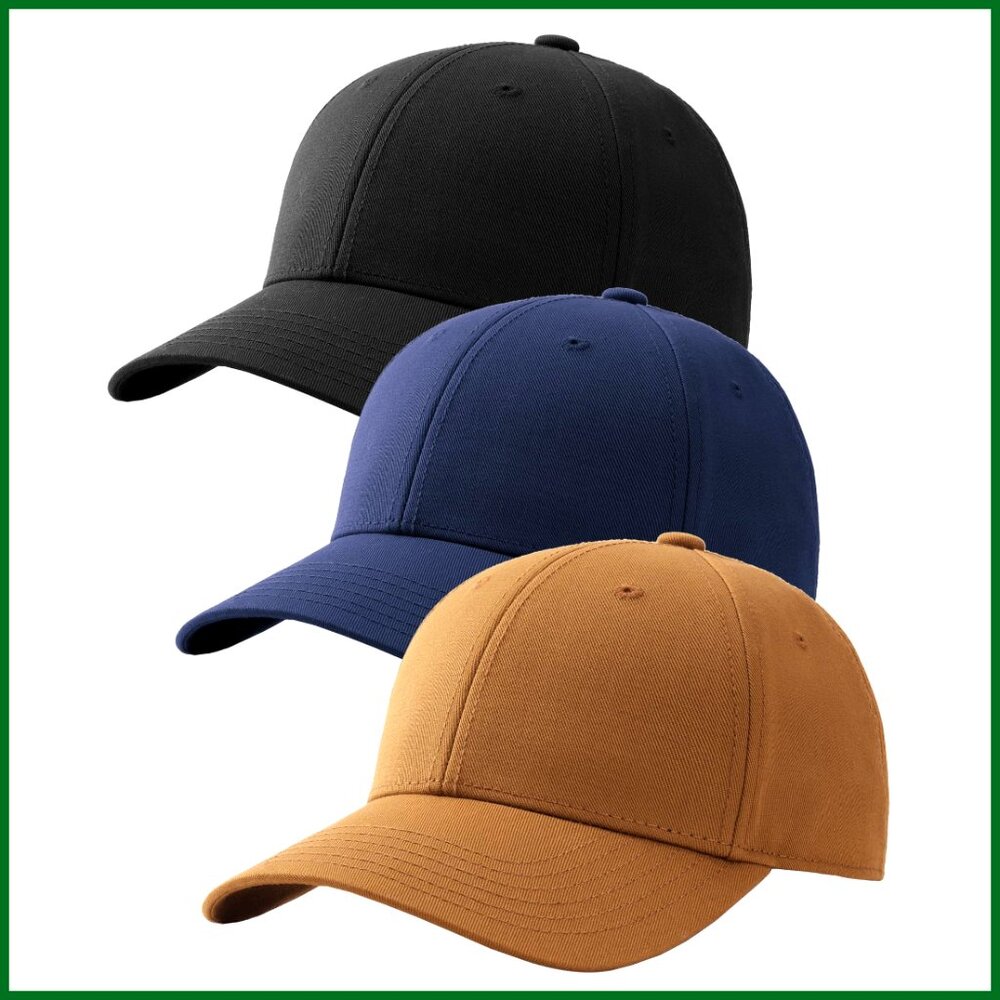 Structured Baseball Cap Adjustable Washed Cotton … - image 1